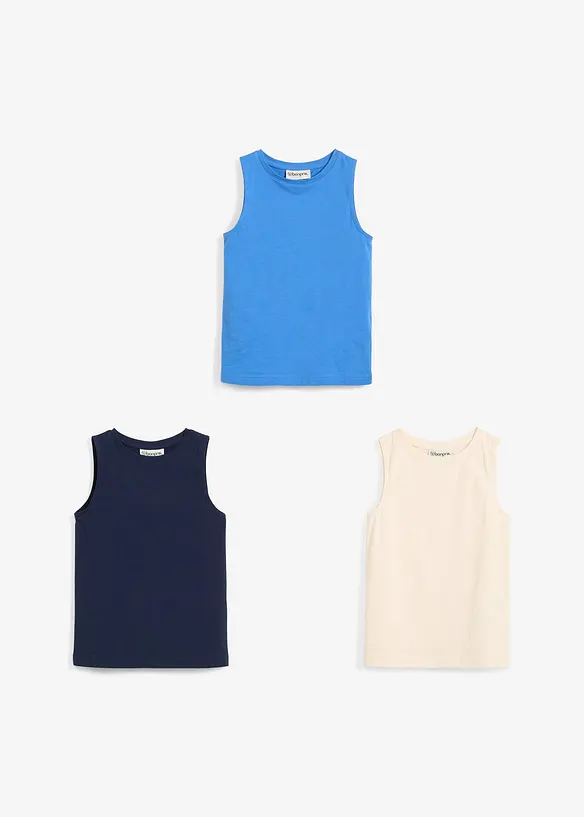 Topp i ren økologisk bomull (3-pack), bonprix