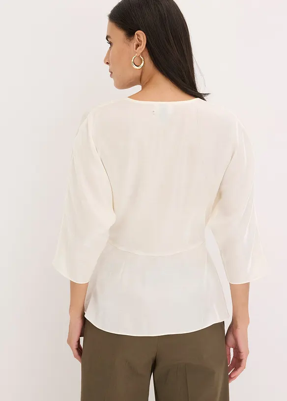 Bluse med knytebelte, bonprix
