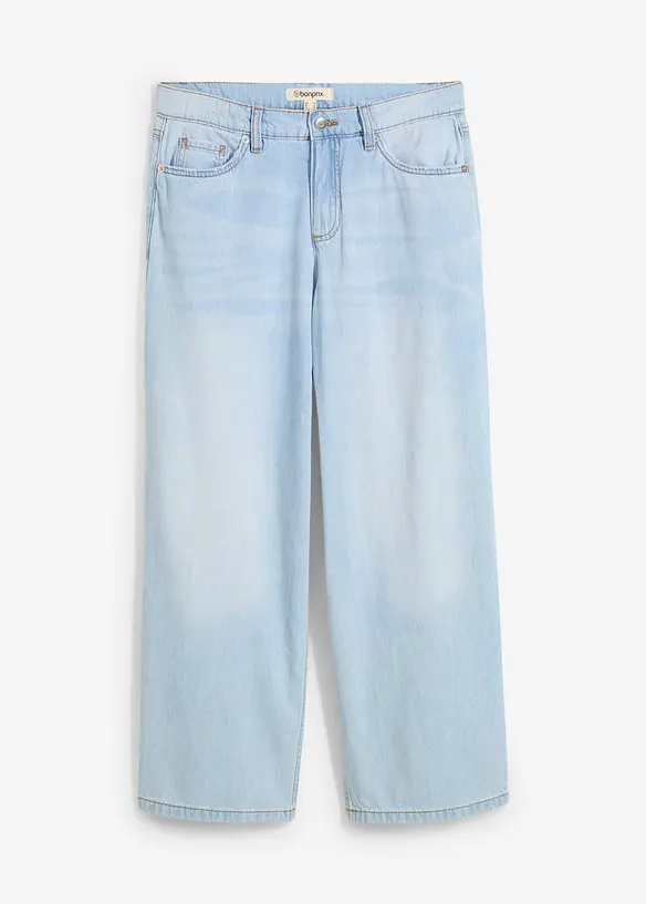 Baggy-jeans Mid Waist, supersoft, cropped, bonprix