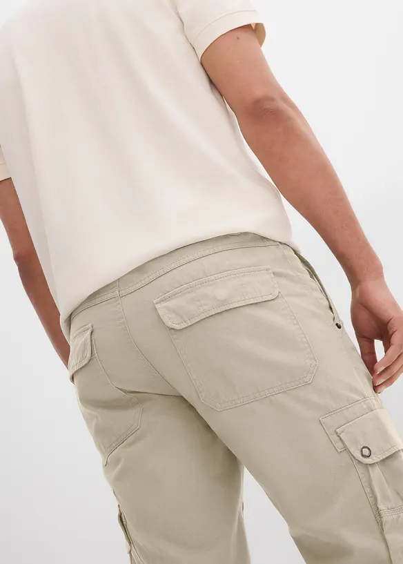 Cargo-bermuda i ren bomull, Regular Fit, bonprix