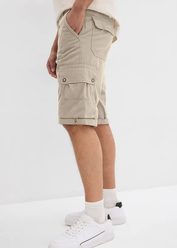 Cargo-bermuda i ren bomull, Regular Fit, bonprix