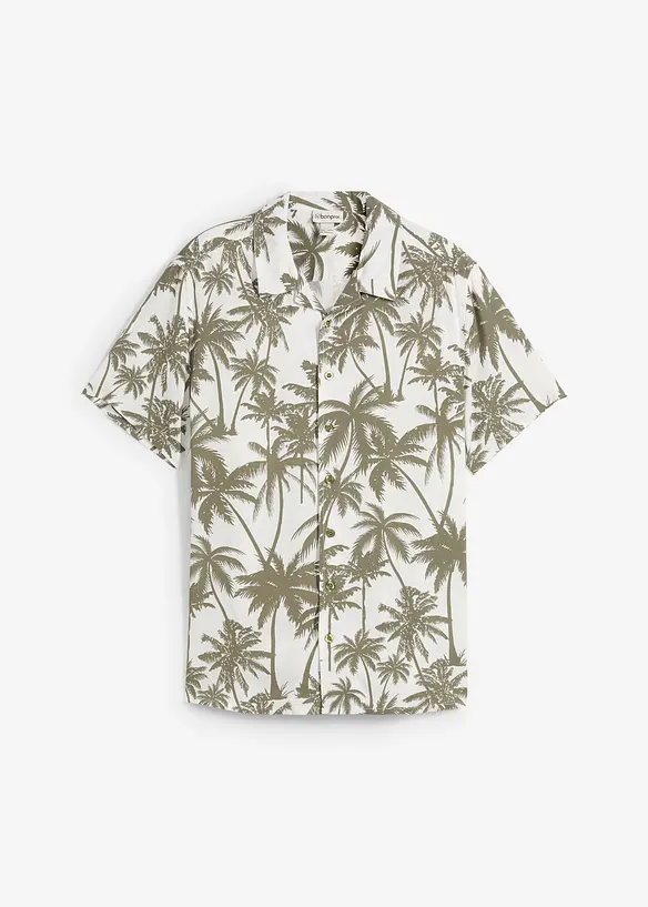 Kortermet skjorte i viskose, Slim Fit, bonprix