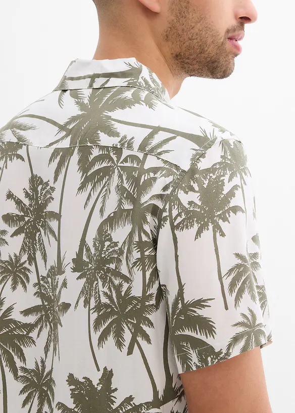 Kortermet skjorte i viskose, Slim Fit, bonprix