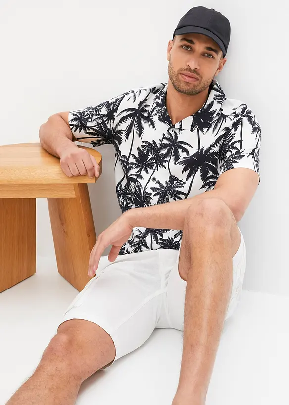 Kortermet skjorte i viskose, Slim Fit, bonprix