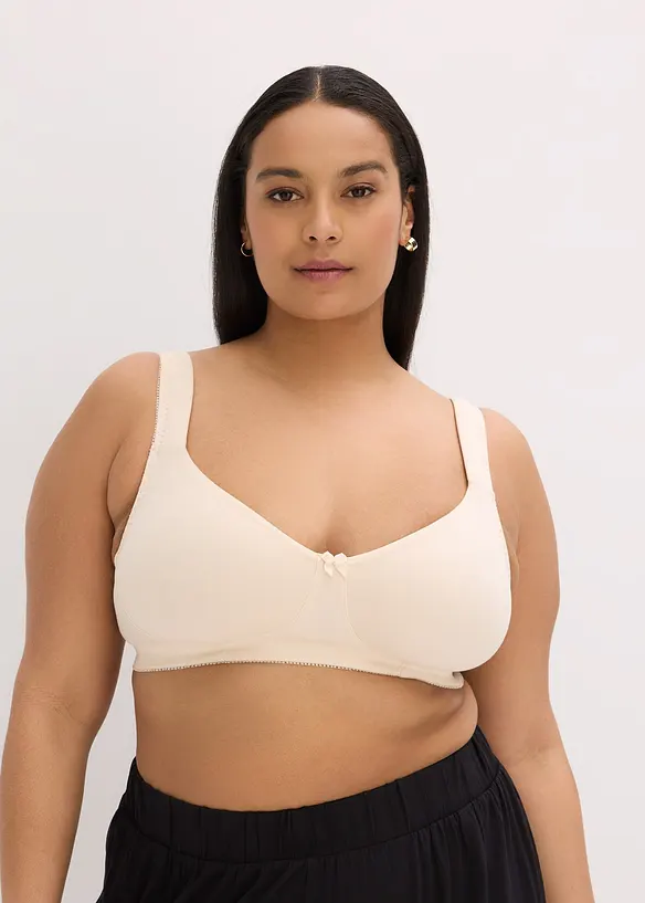 T-skjorte-BH med økologisk bomull (2-pack), bonprix