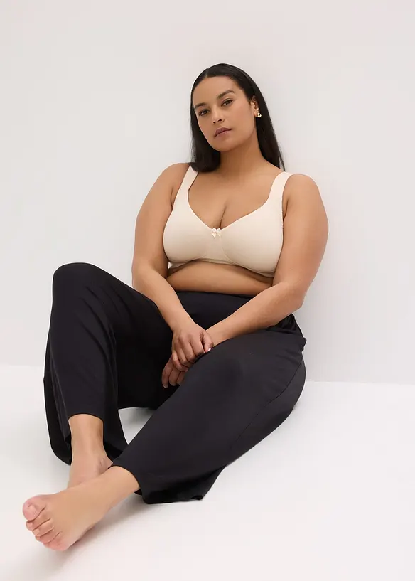 T-skjorte-BH med økologisk bomull (2-pack), bonprix