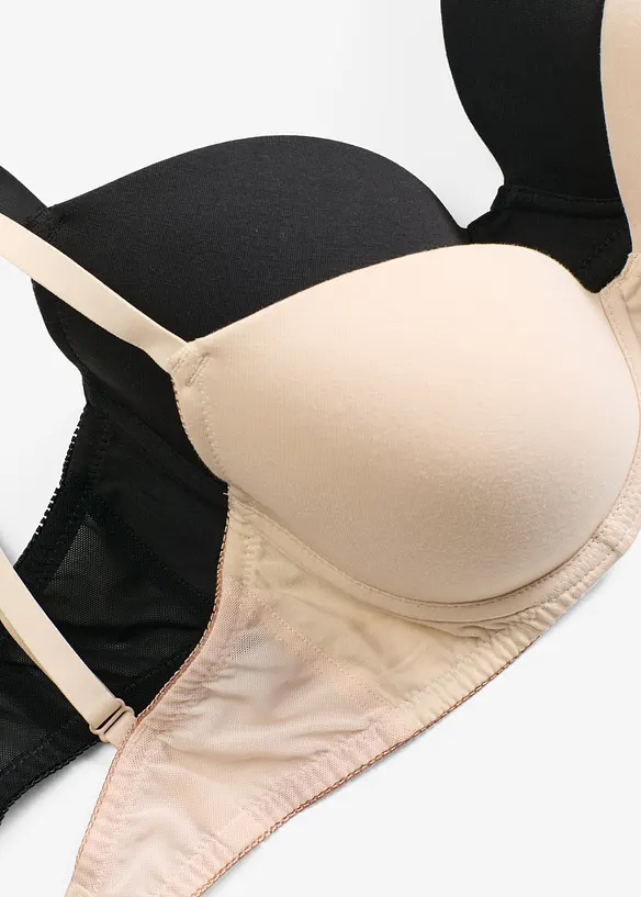 Padded-BH med bøyle og økologisk bomull (2-pack), bonprix