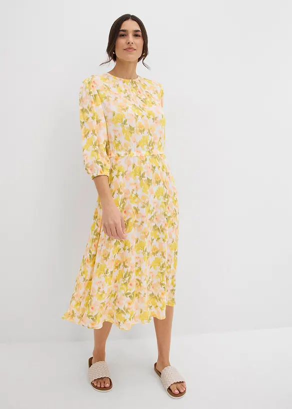 Crinkle kjole, bonprix