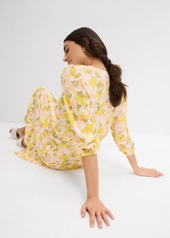 Crinkle kjole, bonprix