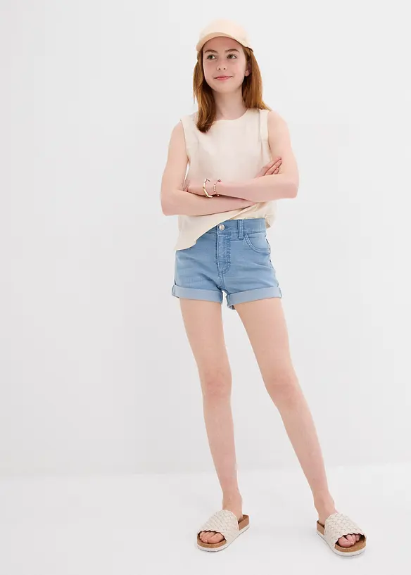 Jeansshorts Mid Waist, bonprix