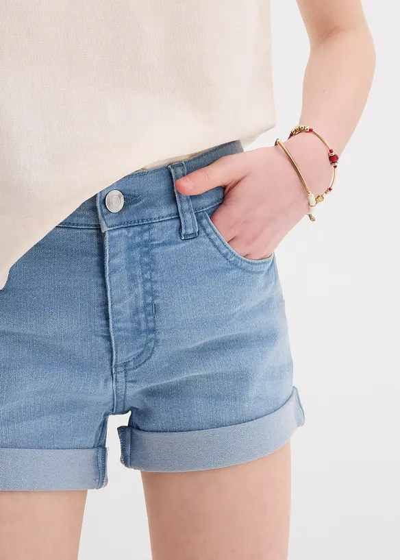 Jeansshorts Mid Waist, bonprix
