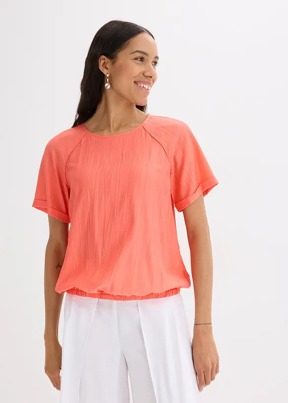 Kortermet bluse i myk viskosemiks, bonprix