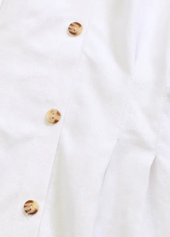 Kortermet bluse i luftig linmiks, bonprix