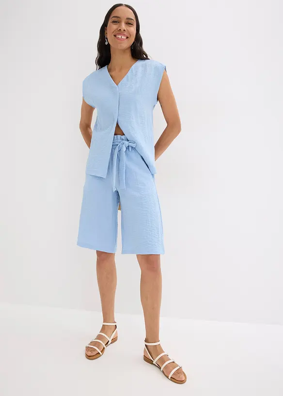 Pull on-bermudashorts i lett viskosemiks, bonprix