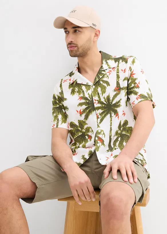 Kortermet skjorte i viskose, Loose Fit, bonprix