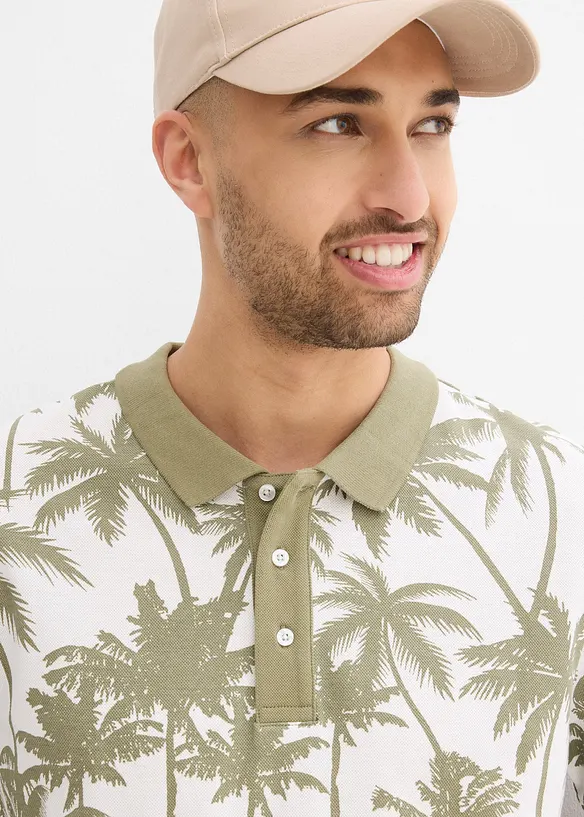 Piké-poloskjorte i 100% økologisk bomull, Slim Fit, bonprix