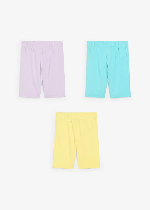 Sykkelbukse i elastisk bomullsmiks (3-pack), bonprix