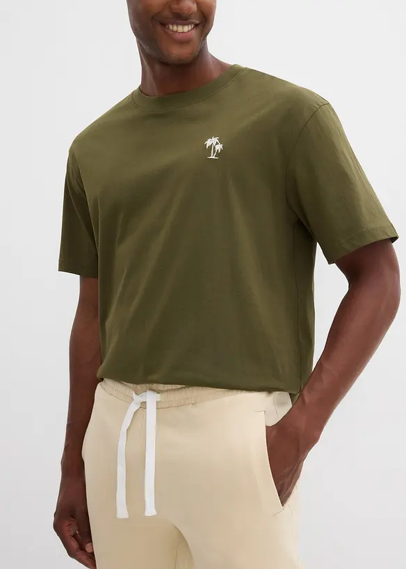 Cargo-bermudashorts i trikot i 100% økologisk bomull, bonprix