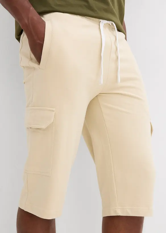Cargo-bermudashorts i trikot i 100% økologisk bomull, bonprix
