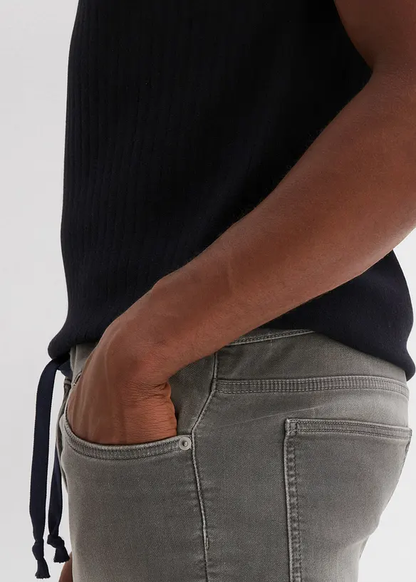 Bermudashorts i sweat-denim look med komfortsnitt, Regular Fit, bonprix