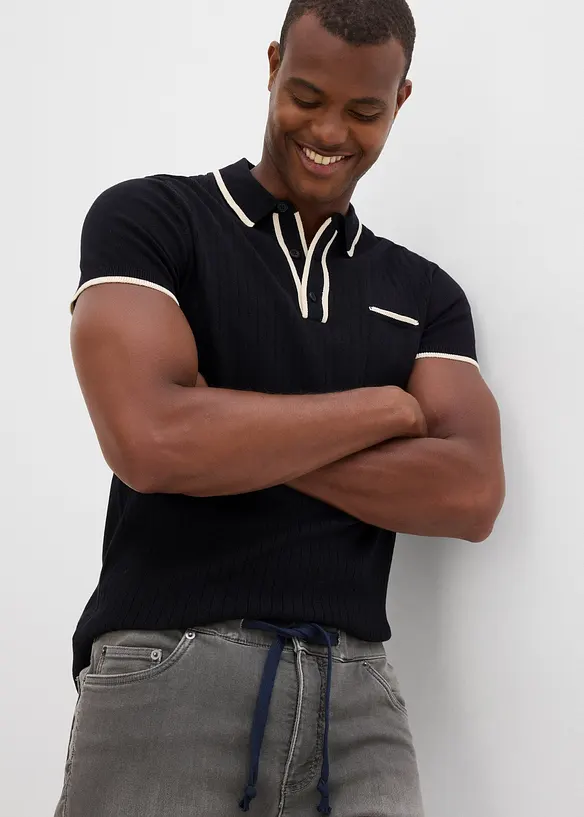 Bermudashorts i sweat-denim look med komfortsnitt, Regular Fit, bonprix