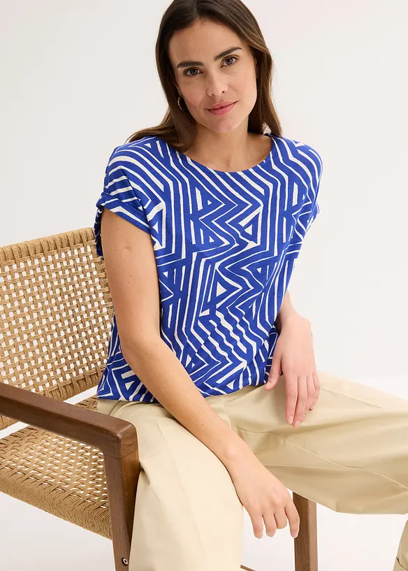 Oversized topp i lett viskosemiks, bonprix