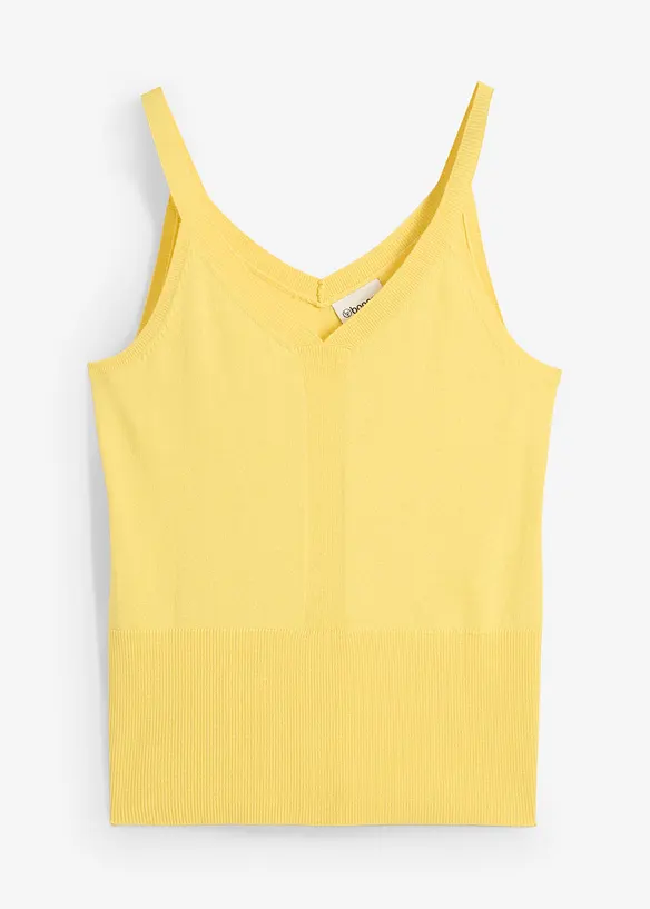 Strikket topp med silke, bonprix