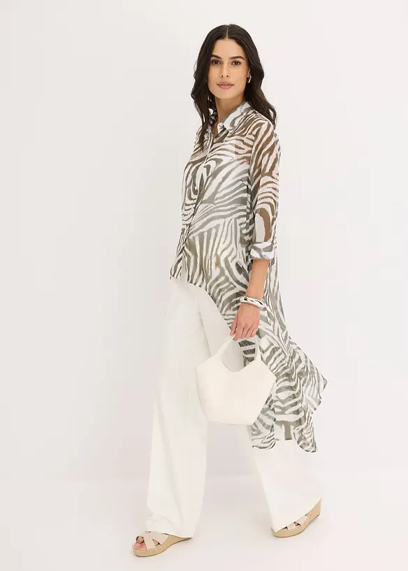 Lang chiffonbluse, bonprix