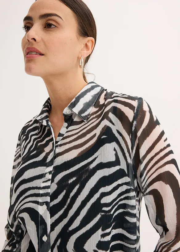 Lang chiffonbluse, bonprix