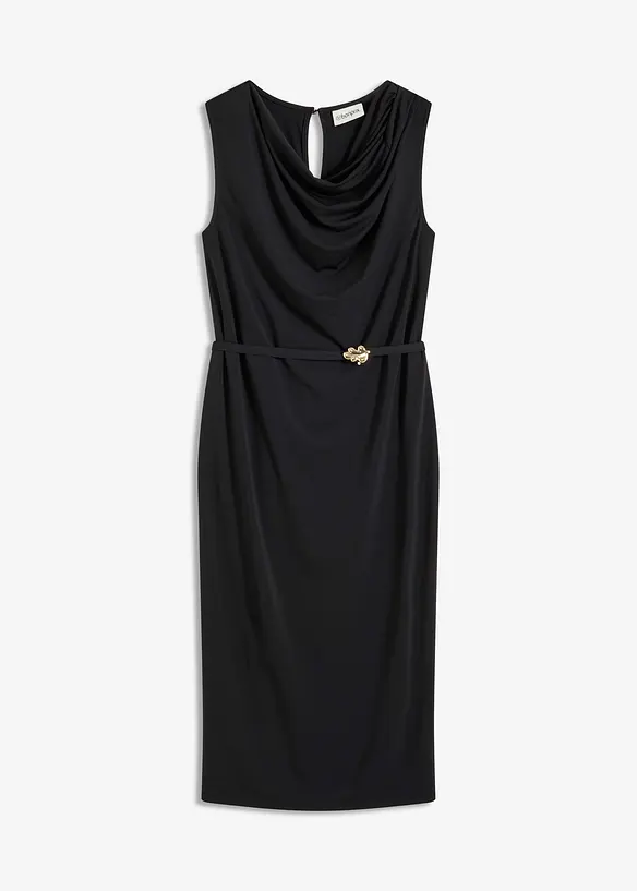Trikotkjole med belte (2-delt sett), bonprix