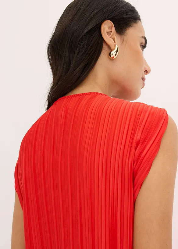 Topp i plissert materiale, bonprix