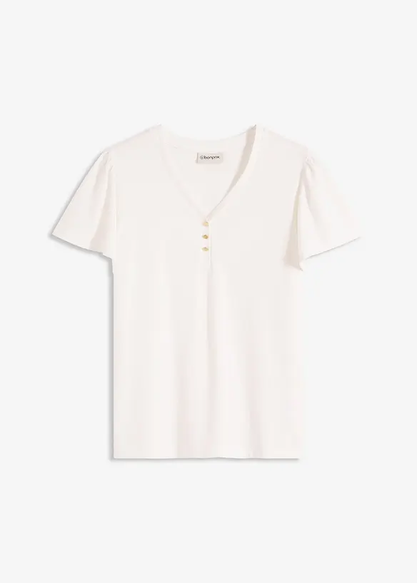 Topp med viskose og knapper, bonprix