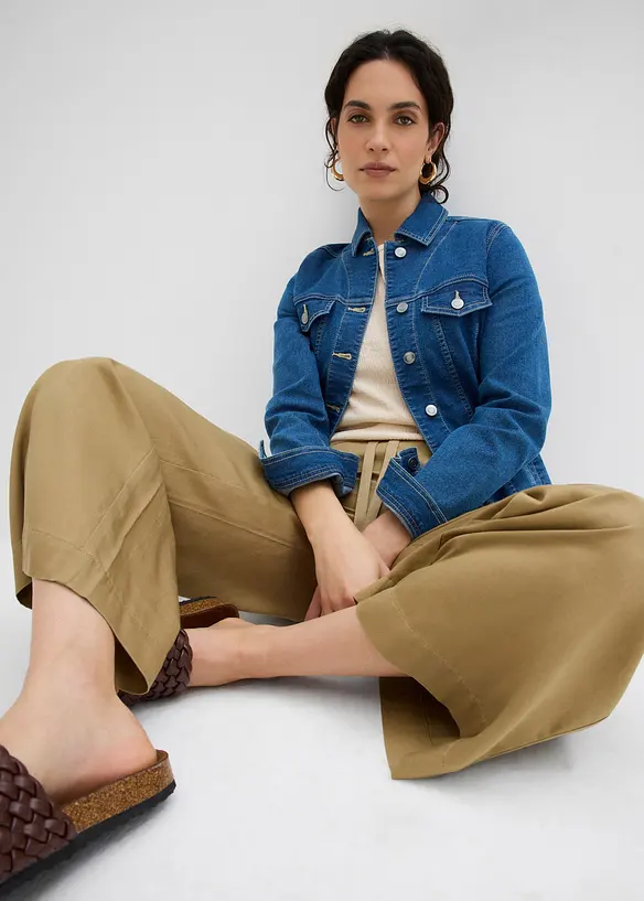 7/8-lang pull on-bukse i lyocell, bonprix