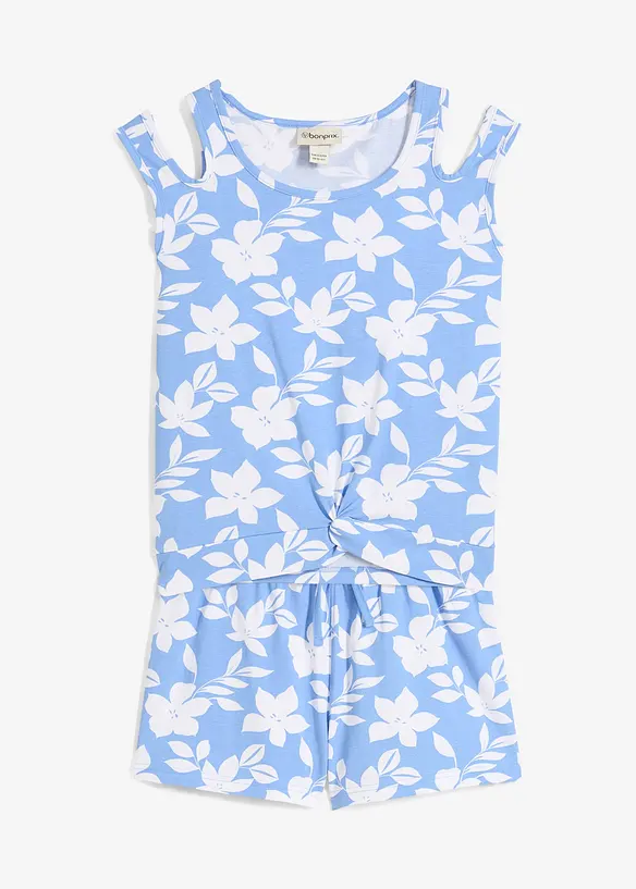 Jerseytopp og shorts (2-delt sett) i 100% økologisk bomull, bonprix