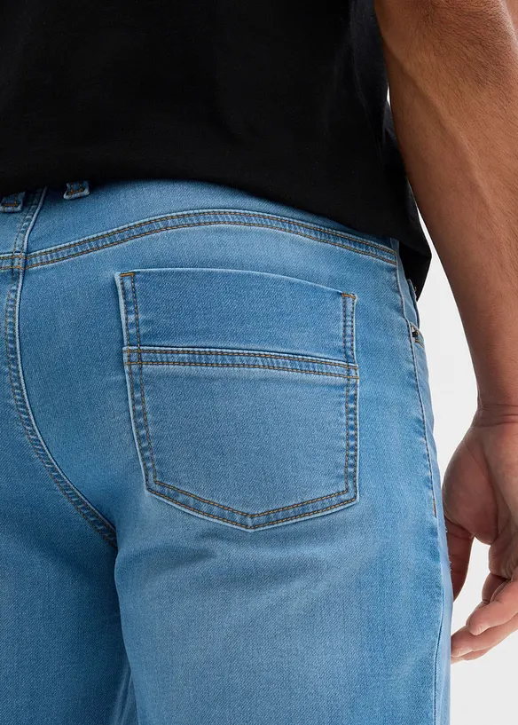 Bermudashorts i sweat-denim, Slim Fit (2-pack), bonprix