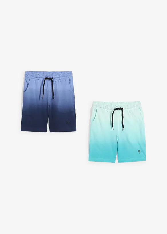 Trikot-bermudashorts i 100% bomull (2-pack), bonprix