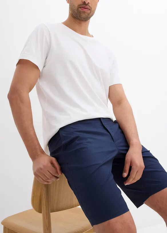 Chinobermuda med stretch (2-pack), Regular Fit, bonprix