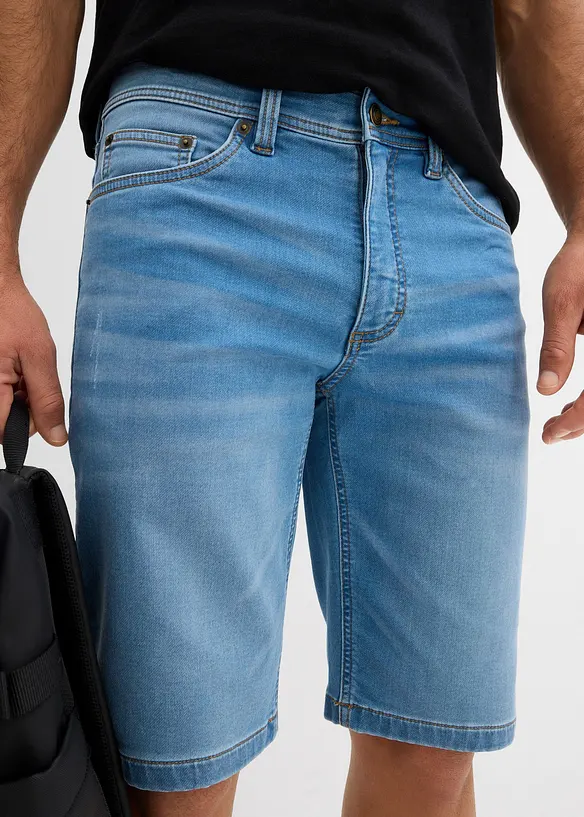 Bermudashorts i sweat-denim, Slim Fit (2-pack), bonprix