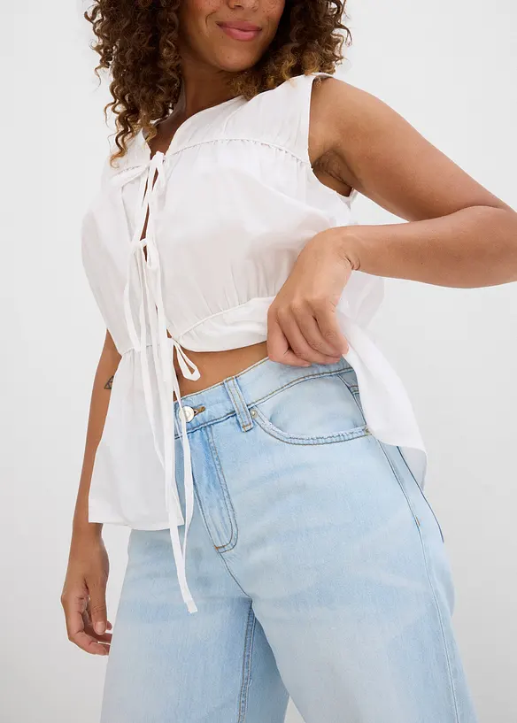 Baggy-jeans Mid Waist, supersoft, cropped, bonprix