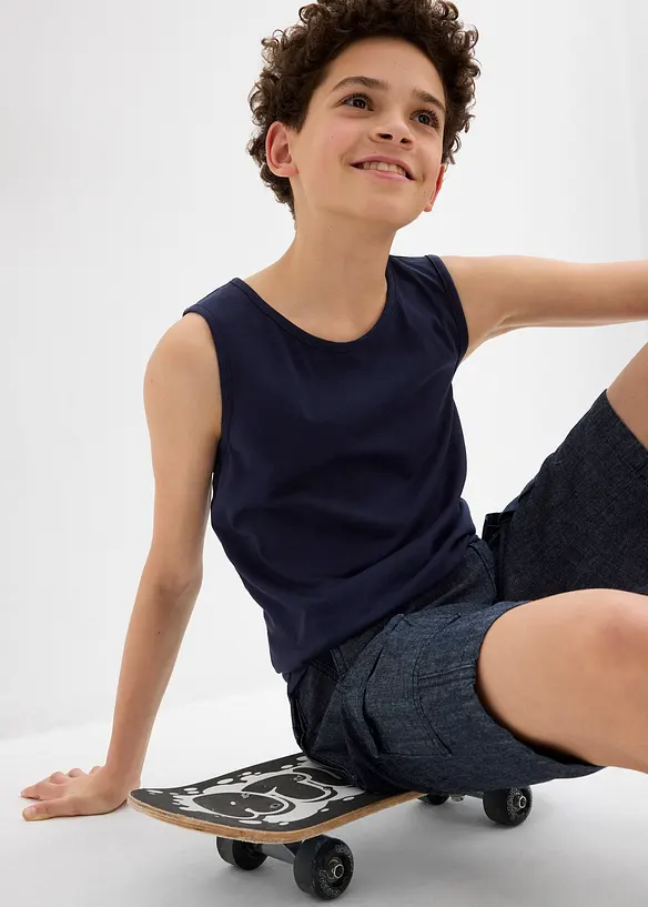 Singlet med bomull (3-pack), bonprix
