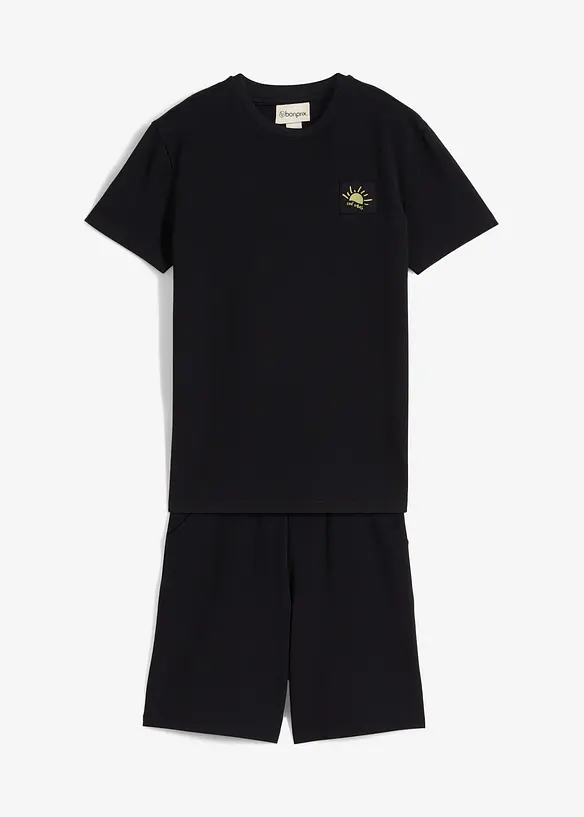 T-skjorte og shorts i økologisk bomull (2-delt sett), bonprix