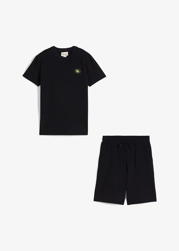 T-skjorte og shorts i økologisk bomull (2-delt sett), bonprix