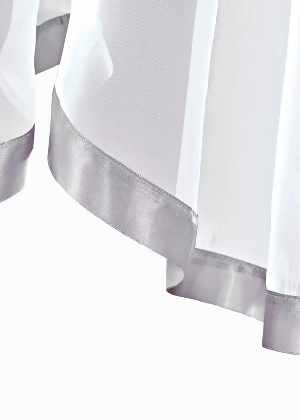 Gardin med buer, satengbånd og resirkulert polyester, bonprix