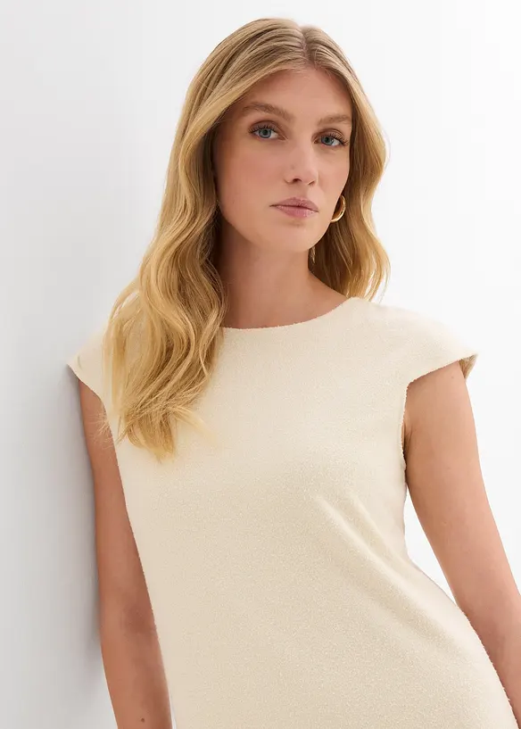 Midikjole i strikket look, bonprix