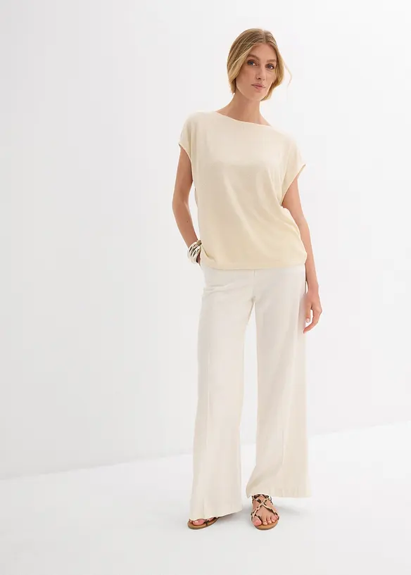 Oversized topp i strikket look, bonprix