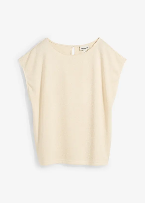 Oversized topp i strikket look, bonprix