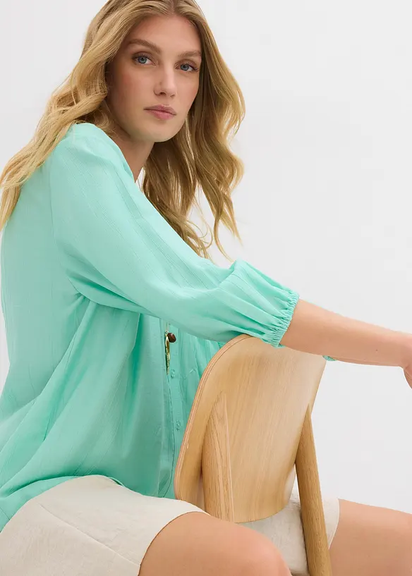 Oversized bluse av myk viskosemiks, bonprix