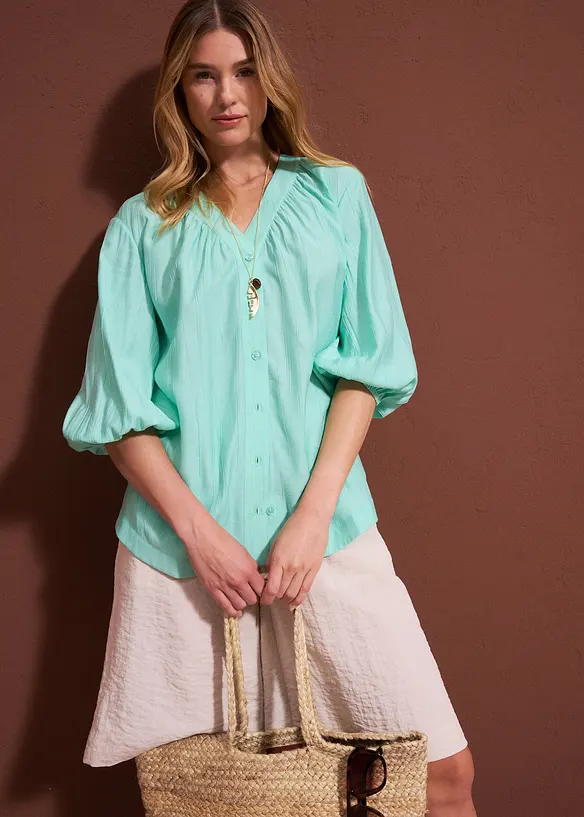 Oversized bluse av myk viskosemiks, bonprix