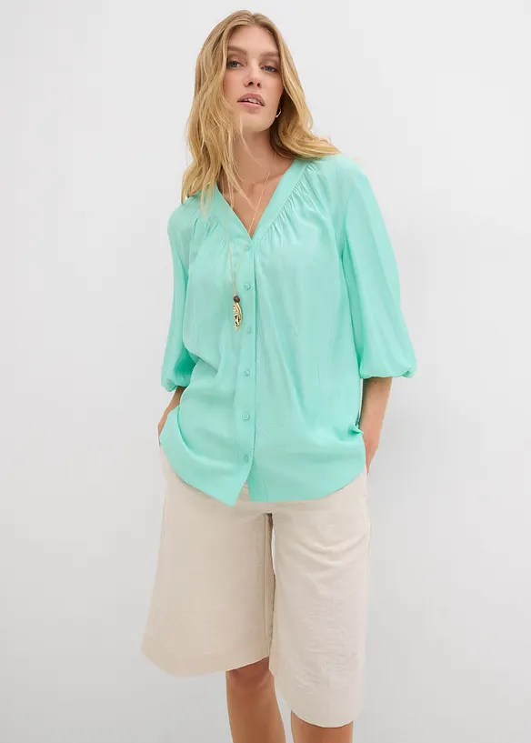 Oversized bluse av myk viskosemiks, bonprix