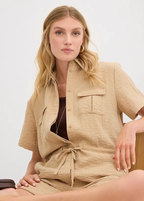 Jumpsuit i fin viskosemiks, bonprix